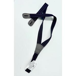 NEW Toddler Suspenders Black with Red Stripes and Brown Faux Leather Accents OS